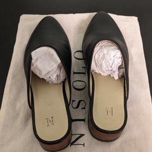 Nisolo Black Ama Leather Mule Size 7